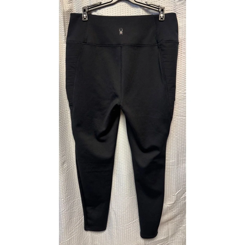 Spyder Active Women's Performance High Rise Legging Tight Cell Phone Pocket Sz L